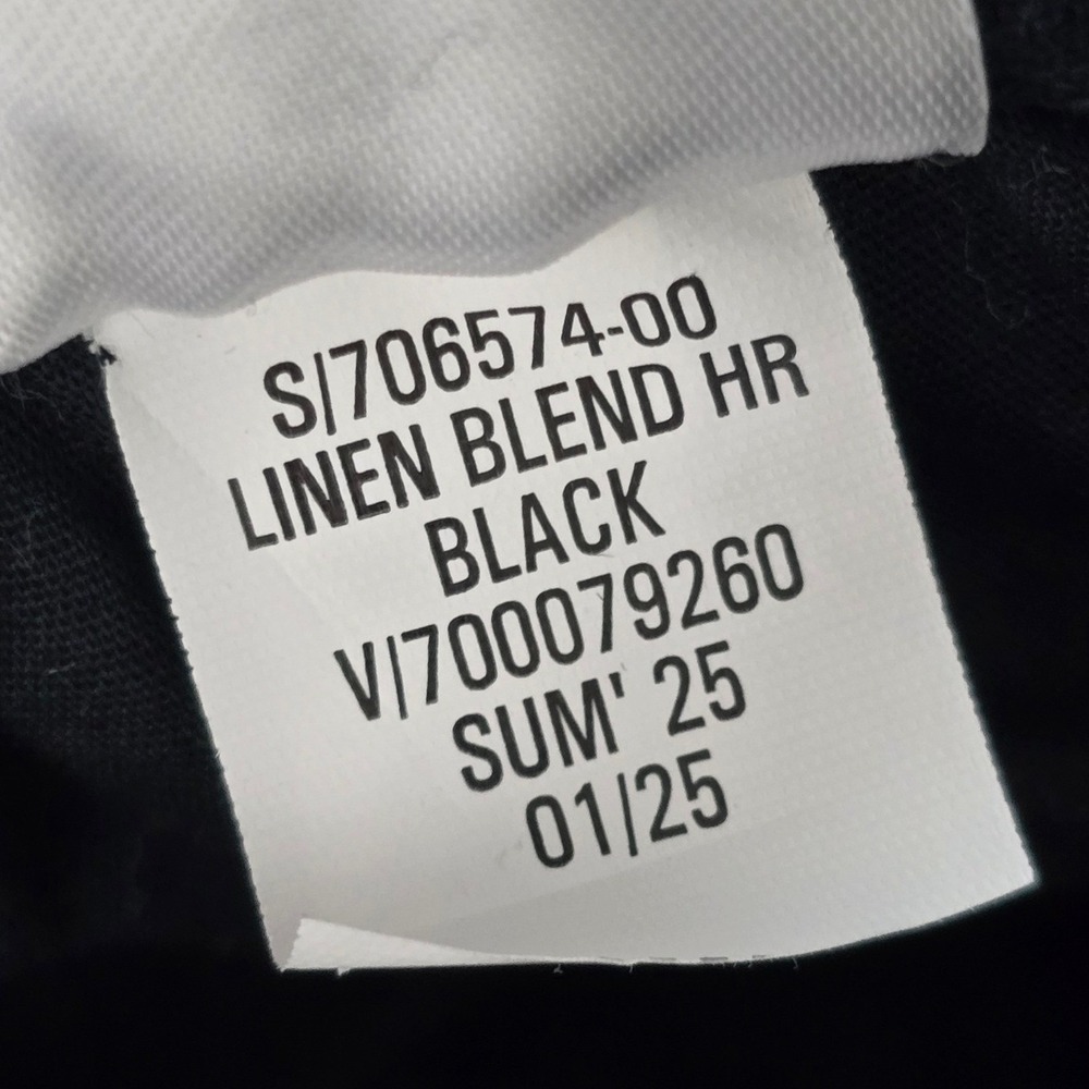 Banana Republic Pant Tapered High Rise Womens Extra Small Linen Blend Black - Picture 5 of 6
